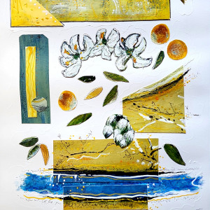 Karen Benally, "Summer Breeze", Collage, 19 x 13 in.
