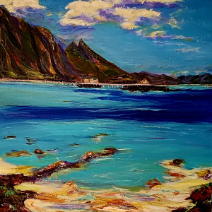 Adriana Franc, "Drive Around East Oahu Waimanalo", Acrylic, 30 x 24 in.