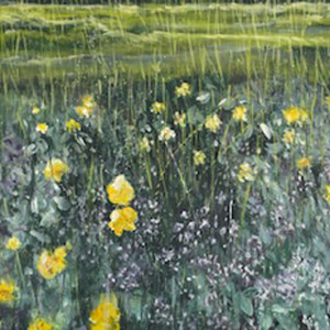 Tae Ja Koki, "Field of Dreams", Mixed Media, 30 x 40 in.