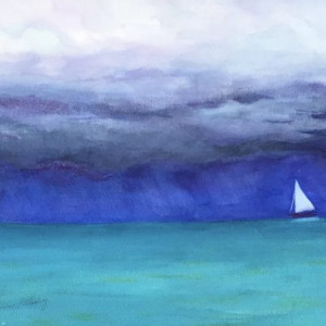 Barbara Littenberg, "Going it Alone", Watercolor, 12 x 18 in.