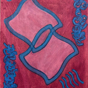 MaryAnne Long, "Lavender Blue", Mixed Media. 10 x 8 in.