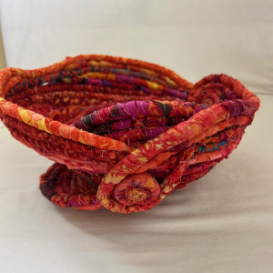 Lynn Lundquist, "Rites of Spring", Fiber Basket, 5 x 13in.