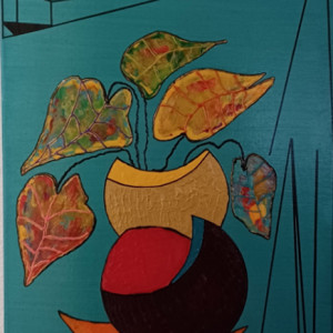 Charles Parker, "Flower Dance", Acrylic, 16 x 20 in.
