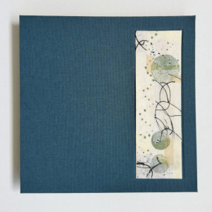 Jane Raissle, "Seeking Serenity" (closed), Mixed Media Artist Book, 7 x 19 x 7 in.