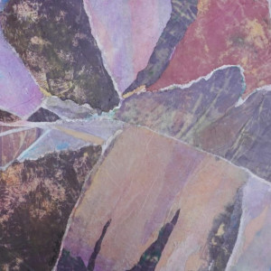 Joy Ritchey, "Banana Leaf", Collage, 16 x 20 in.