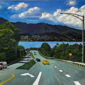 Keiko Rodrigues, "Tedʻs Truck", Oil on Canvas, 16 x 20 in.