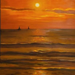 Christy Y. Seaquist, "Symphony of Light and Waves", Oil on Canvas, 24 x 20 in.