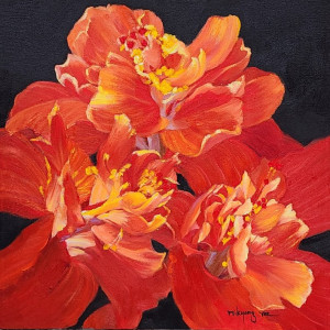 Mikyung Yee, "Royal", Oil Painting, 24 x 24 in.